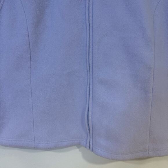 LL BEAN Sz 2X Lilac Fleece Zipper Vest Casual Sporty Light Purple NWT - Picture 2 of 8